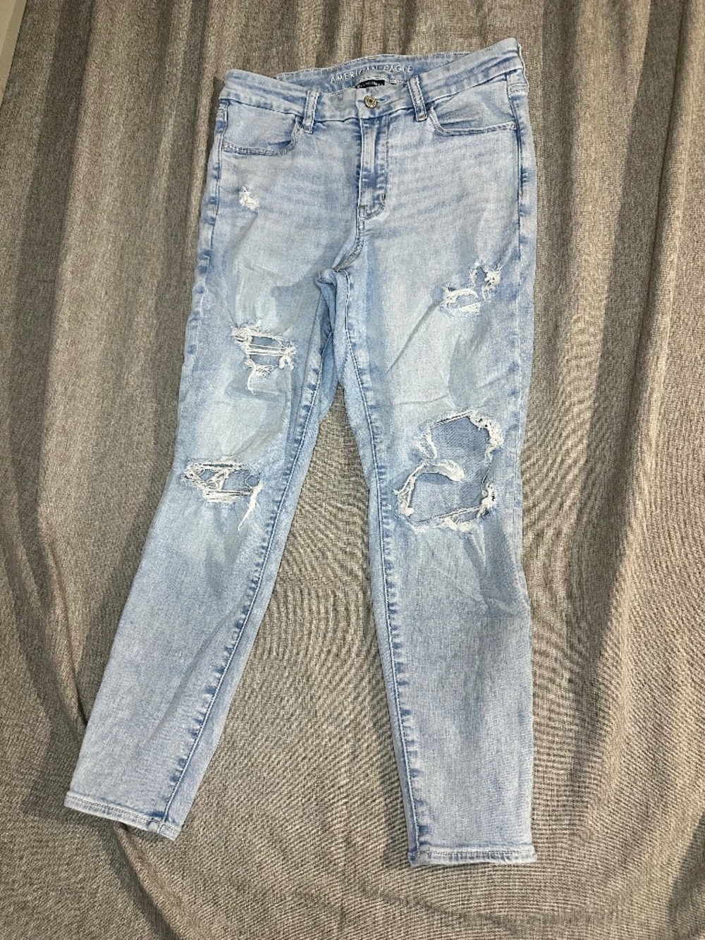 American Eagle Next Level Stretch Distressed Skinny Jeans - Size 12S